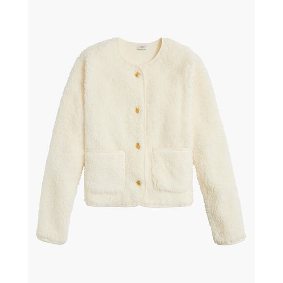 J.Crew FACTORY Sherpa Lady Jacket Ivory - XXS